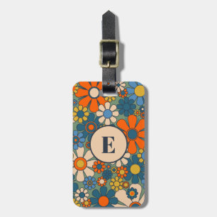 Retro Floral 60s 70s Pattern Groovy and Pretty Luggage Tag