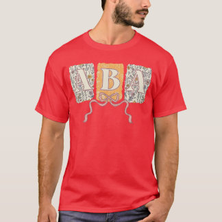 Retro Floral ABA Coquette Bow Applied Behavior Ana T-Shirt