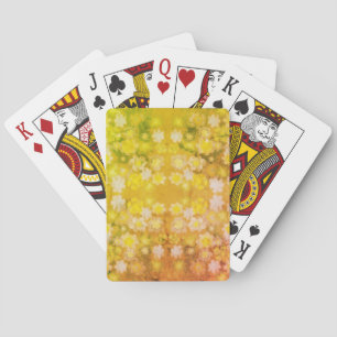 Retro Floral Abstract Salty Watercolor Pattern Playing Cards