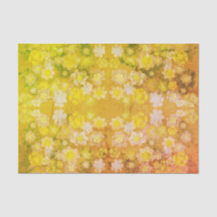 Retro Floral Abstract Salty Watercolor Pattern  Tissue Paper