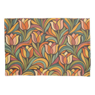 Retro Floral Art Nouveau Pattern Décor Pillowcase