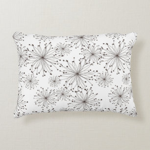 Retro floral background accent pillow