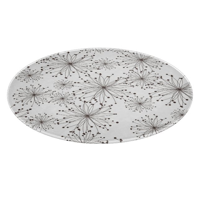 Retro floral background cutting board (Corner)