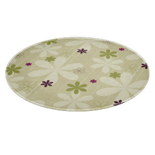 Retro Floral Background Cutting Board