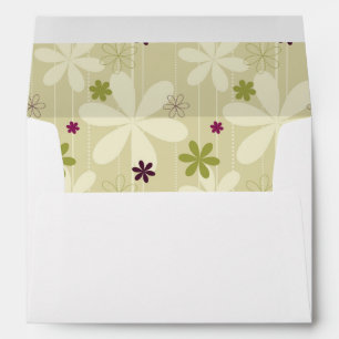 Retro Floral Background Envelopes