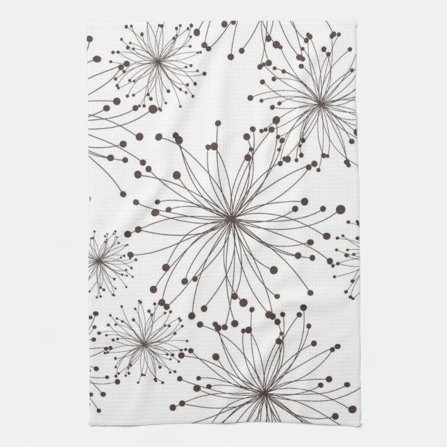 Retro floral background kitchen towel (Vertical)