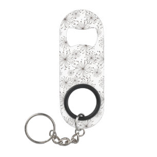 Retro floral background mini bottle opener