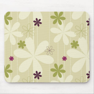 Retro Floral Background Mouse Pad