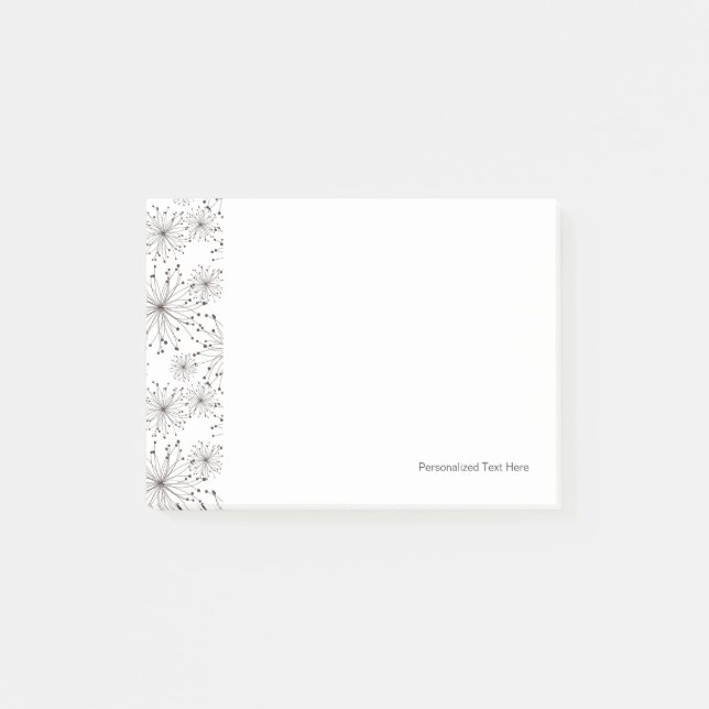 Retro floral background post-it notes (Front)