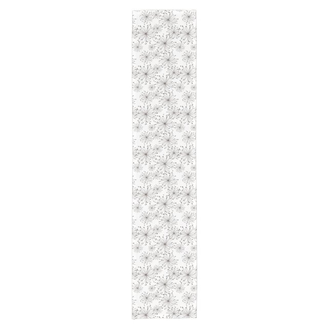 Retro floral background short table runner (Front)