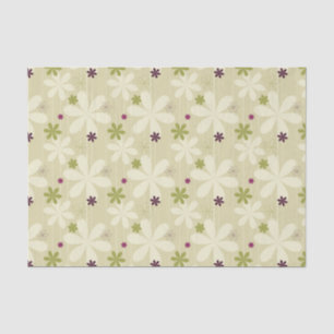 Retro Floral Background Tissue Paper