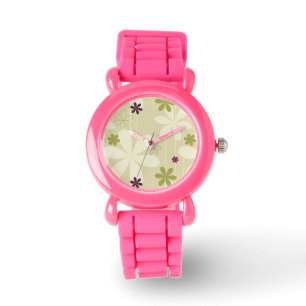 Retro Floral Background Watch