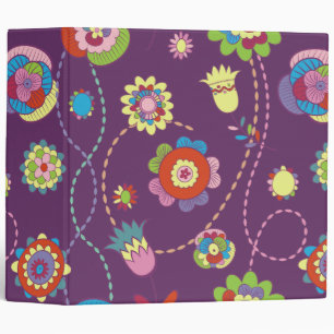 Retro Floral Binder