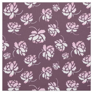 retro floral burgundy pattern. fabric