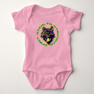 retro floral design baby bodysuit