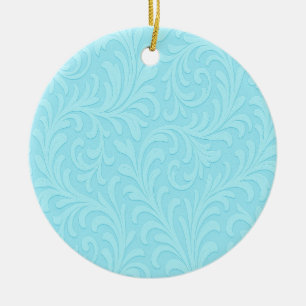 retro floral design ceramic ornament
