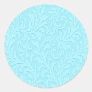 retro floral design classic round sticker