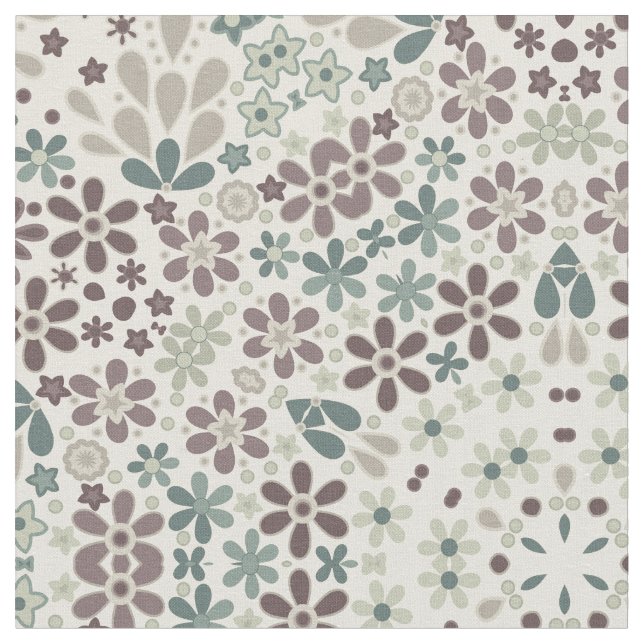 Retro, floral fabric (Close Up)