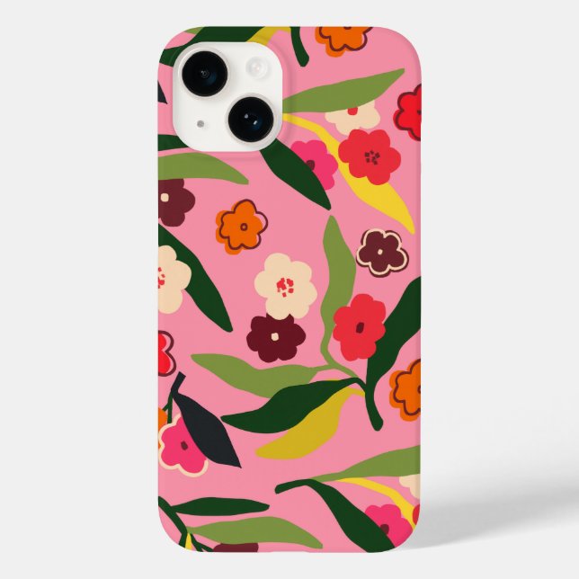 Retro Floral Fields Case-Mate iPhone Case (Back)