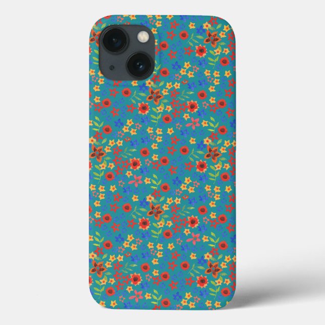 Retro Floral Imprimer sur le coque ipad Coque Turq (Verso)