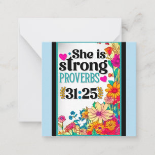 Retro Floral Inspirational Card