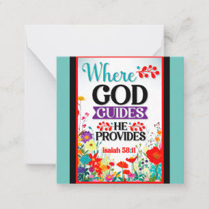 Retro Floral Inspirational Card