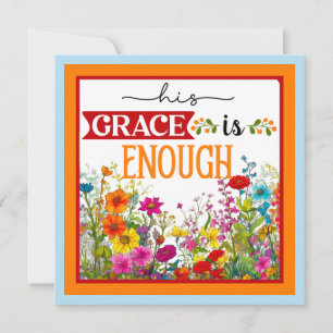 Retro Floral Inspirational   Holiday Card