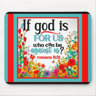 Retro Floral Inspirational Mousepad