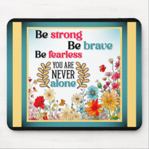 Retro Floral Inspirational Mousepad