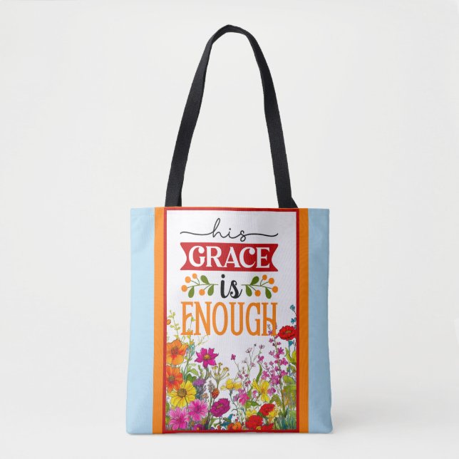 Retro Floral Inspirational   Tote Bag (Front)