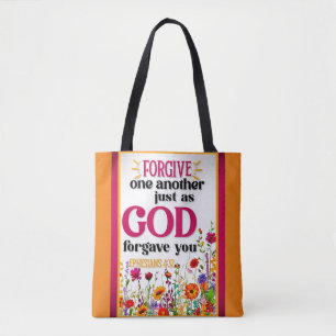 Retro Floral Inspirational Tote Bag