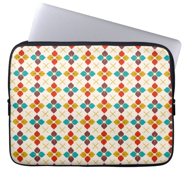 Retro Floral  Laptop Sleeve (Front)