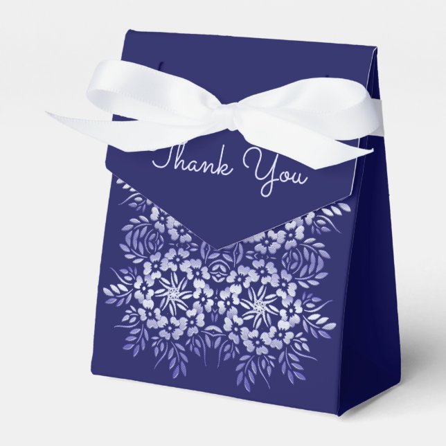 Retro Floral Mandala Favor Box (Front Side)
