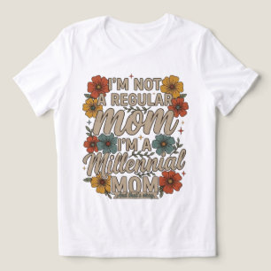 Retro Floral Millennial Mom Vintage Quote T-Shirt Tri-Blend Shirt