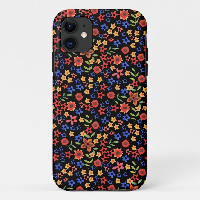 Retro Floral Miniprint Custom iPhone 5/5s Case (Back)