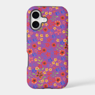 Retro Floral Miniprint on Magenta iPhone 5/5s Case