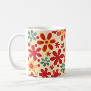 Retro.  Floral motifs Coffee Mug