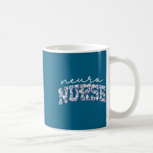 Retro Floral Neuro Nurse Neurology Neurologist Rn  Coffee Mug
