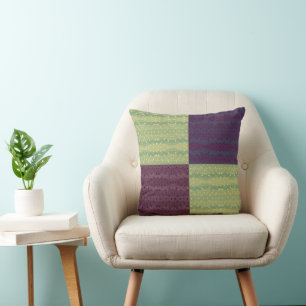 Retro Floral Patchwork Pattern Throw Pillow