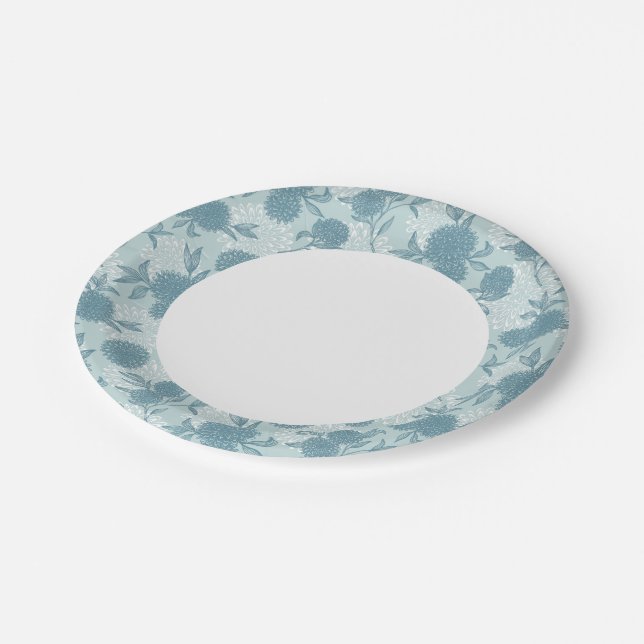 Retro Floral Pattern 2 2 Paper Plate (Angled)
