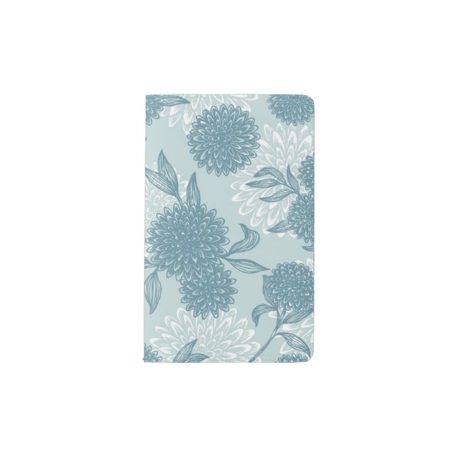 Retro Floral Pattern 2 2 Pocket Moleskine Notebook (Front)