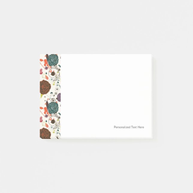Retro Floral Pattern 2 2 Post-it Notes (Front)