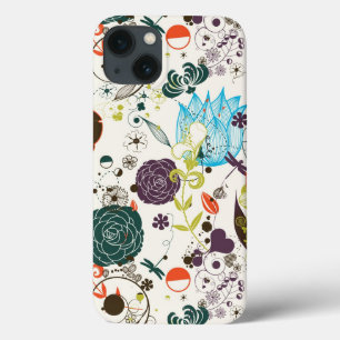 Retro Floral Pattern 2 iPhone 13 Case