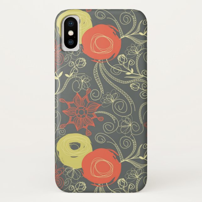 Retro floral pattern 3 Case-Mate iPhone case (Back)