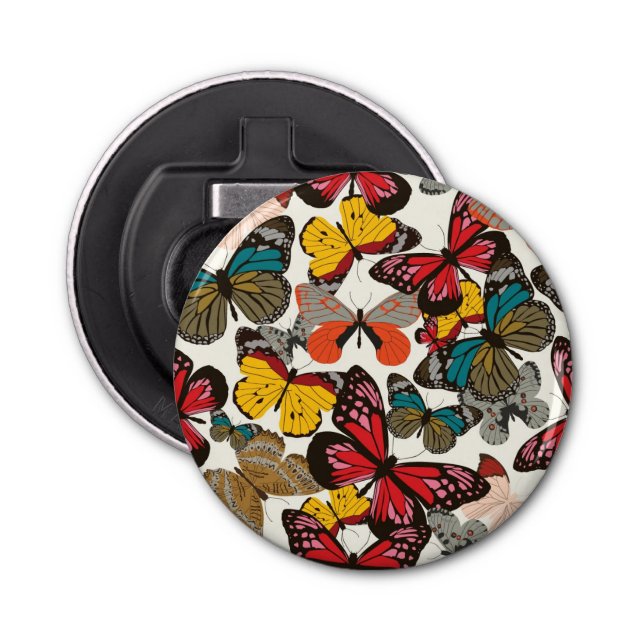 Retro floral pattern 5 bottle opener (Front)