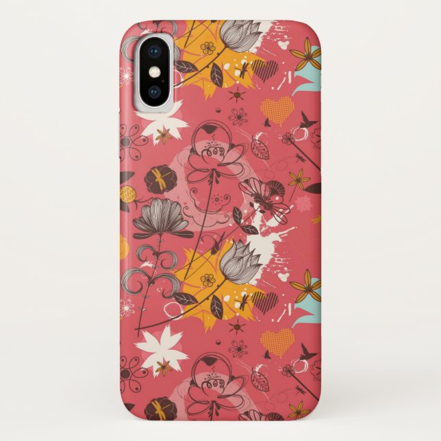 Retro floral pattern 6 Case-Mate iPhone case (Back)