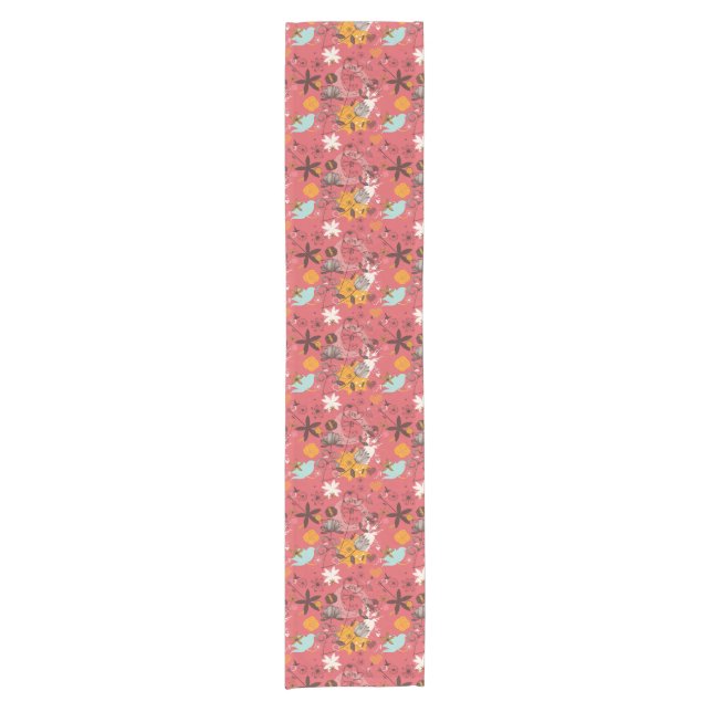 Retro floral pattern 6 short table runner (Front)
