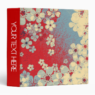 Retro floral pattern and modern design 2 binder