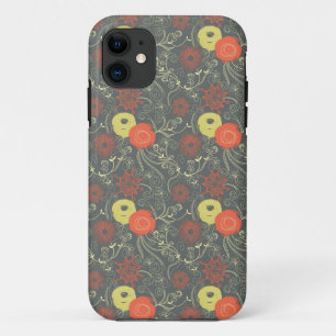 Retro floral pattern iPhone 11 case
