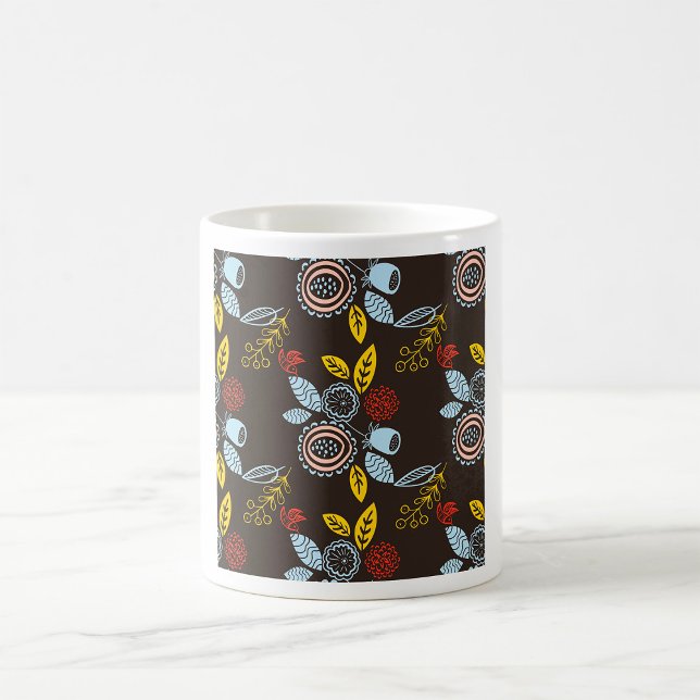 Retro Floral Pattern Coffee Mug (Creator Uploaded)